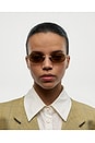 view 4 of 5 Cadenza Oval Sunglasses in Brown