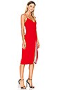 view 2 of 4 Ribeiro Crystal Slit Dress in Red & Clear Stone