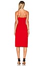 view 3 of 4 Ribeiro Crystal Slit Dress in Red & Clear Stone