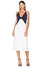 view 1 of 3 Knotted Dress in Chalk & Navy