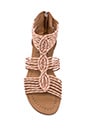 view 3 of 5 Becca Sandal in Natural & Saddle