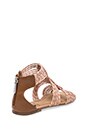 view 4 of 5 Becca Sandal in Natural & Saddle