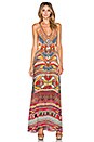 view 1 of 3 V Neck Racerback Dress in Oaxaca Wings