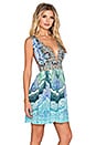 view 2 of 5 V Neck Mini Dress in Topkapi Sky
