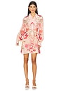 view 1 of 4 Shift Shirt Dress in Blossoms And Brushstrokes