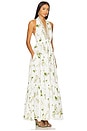 view 2 of 3 Ruffle Hem Halter Dress in Botanical Utopia