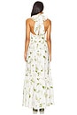 view 3 of 3 Ruffle Hem Halter Dress in Botanical Utopia
