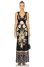 view 1 of 4 V Neck Full Length Bias Slip Dress in Ottoman Elegance