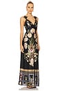 view 2 of 4 V Neck Full Length Bias Slip Dress in Ottoman Elegance