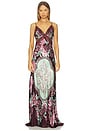 view 1 of 4 V Neck Long Bias Slip Dress With Train in If These Tiles Could Talk