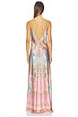 view 3 of 4 V Neck Full Length Bias Slip Dress in Howdy Gaudi