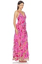 view 2 of 4 Asymmetrical Ruffle Slip Dress in Matadora	Flora