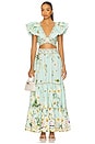 view 5 of 6 High Waisted Tiered Skirt in Floral Freefall