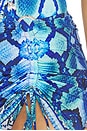 view 6 of 6 Ruched Short Sarong With Ring Front Trim in The Sapphire Serpent