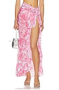 view 1 of 6 Long Sarong With Tie Waist And Frill Edge in Livin La Vida Rosa