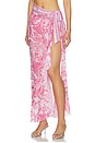 view 3 of 6 Long Sarong With Tie Waist And Frill Edge in Livin La Vida Rosa