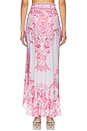 view 4 of 6 Long Sarong With Tie Waist And Frill Edge in Livin La Vida Rosa