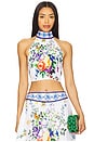 view 1 of 5 Halter Tie Back Top in Tiles Darls