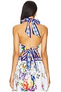 view 3 of 5 Halter Tie Back Top in Tiles Darls