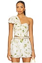 view 1 of 6 Asymmetric Bow Top in Botanical Utopia
