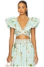 view 1 of 5 Ruffle Wrap Top in Floral Freefall