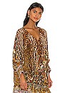 view 3 of 7 Raglan Sleeve Button Up Top in Wild Azal