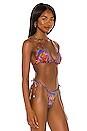 view 2 of 5 Double Strap Triangle Bikini Top in Psychedelica