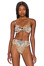 view 1 of 6 Ring Front Bandeau Bikini Top in For The Love Of Leo