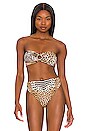 view 2 of 6 Ring Front Bandeau Bikini Top in For The Love Of Leo