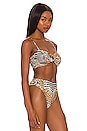 view 3 of 6 Ring Front Bandeau Bikini Top in For The Love Of Leo