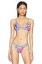 view 1 of 5 Triangle Bikini Top in Flamenco Flamingo in Flight Of The Flamingo