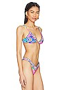 view 2 of 5 Triangle Bikini Top in Flamenco Flamingo in Flight Of The Flamingo