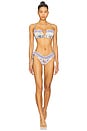 view 4 of 5 Ruched Tie Side Bikini Bottom in Tiles Darls