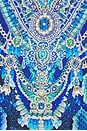 view 5 of 5 MAILLOT DE BAIN 1 PIÈCE PADDED V NECK CROSS BACK in The Sapphire Serpent