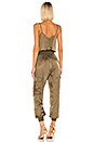 view 3 of 3 Twill Amia Jumpsuit in Olive
