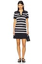 view 1 of 4 Clementine Knit Polo Dress in Navy & Ivory