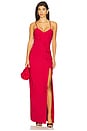 view 1 of 4 Elea Gown in Cherry Rose