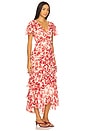 view 2 of 3 Floral Ribbons Tatum Dress in Cherry Rose Multi