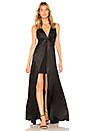 view 1 of 3 Elio Twist Gown in Black