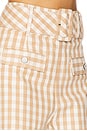 view 6 of 6 Gingham Denim Allie Short in Sahara & Light Plaster