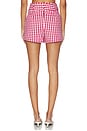 view 4 of 6 Mini Gingham Denim Allie Short in Chili Pepper & White