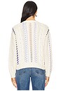 view 3 of 4 Nyla Cardigan in Ivory & Blue