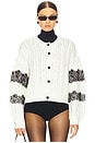 view 1 of 4 Louise Cardigan in Ivory & Black