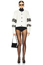 view 4 of 4 Louise Cardigan in Ivory & Black