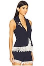 view 2 of 5 ROXIE 조끼 in Navy & Ivory