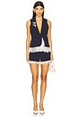 view 4 of 5 ROXIE 조끼 in Navy & Ivory