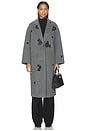 view 1 of 4 Crystal Ivy Gravis Coat in Heather Grey & Black