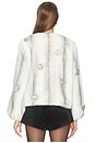 view 3 of 5 Faux Mink Benson Coat in Ivory & Clear