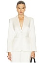 view 1 of 4 Georgia Satin Stripe Cheyenne Blazer in Ivory