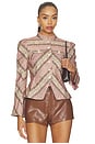 view 1 of 6 Denim Avril Jacket in Amour Pink Multi